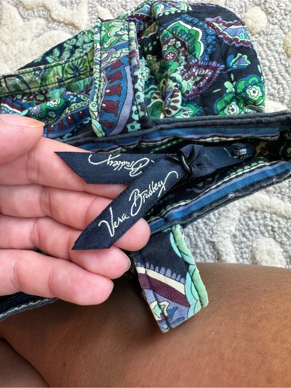 Vera Bradley “Blue Rhapsody” small tote - Navy & Teal